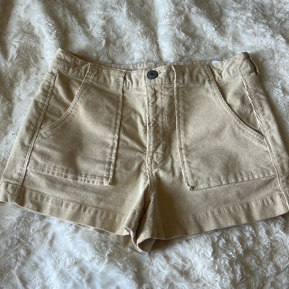 Cream corduroy shorts